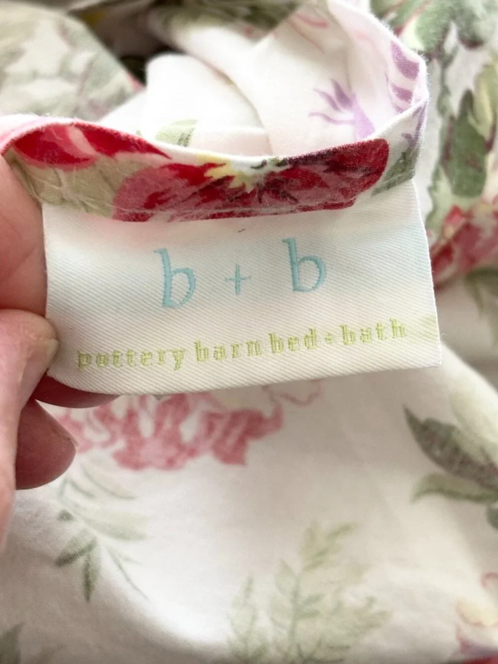 POTTERY BARN 100% Cotton Floral TWIN Duvet
